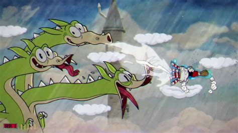 cuphead dragon|cuphead three headed dragon.